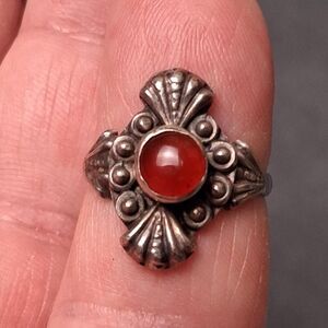 Vintage Carnelian Sterling Ring Size 5